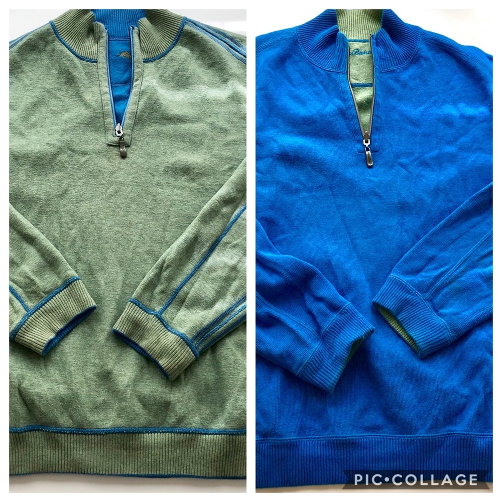 Tommy Bahama Reversible Quarter Zip Sweater